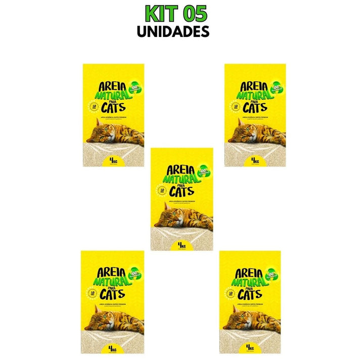 Areia Gato Tiger Cats Higiênica Natural Biodegradável Milho E Mandioca - Ronron Home