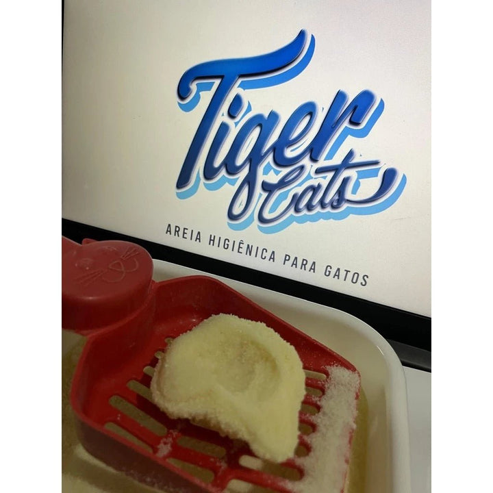 Areia Gato Tiger Cats Higiênica Natural Biodegradável Milho E Mandioca - Ronron Home