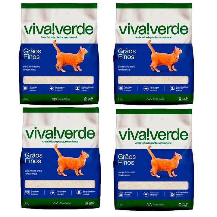 Areia Gato Viva Verde Grãos Finos - Ronron Home