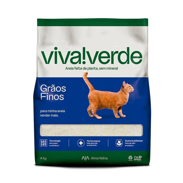 Areia Gato Viva Verde Grãos Finos - Ronron Home
