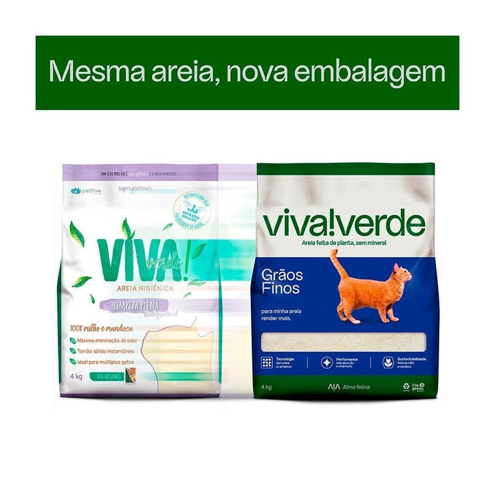 Areia Gato Viva Verde Grãos Finos - Ronron Home