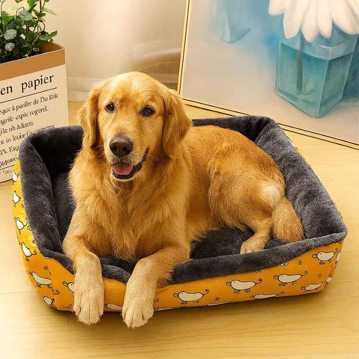 Cama para Cachorros Estampada Amarela - da Ronron
