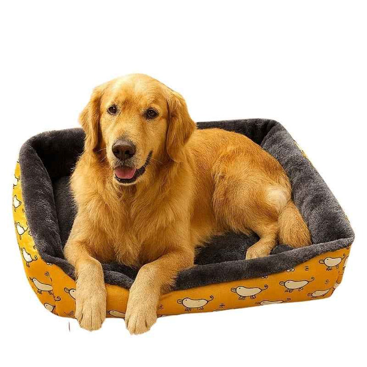 Cama para Cachorros Estampada Amarela - da Ronron