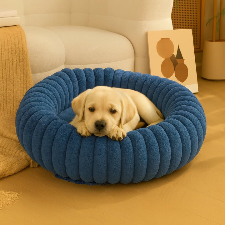 Cama para Cachorros Modelo Donut Premium Azul - da Ronron - Ronron Home