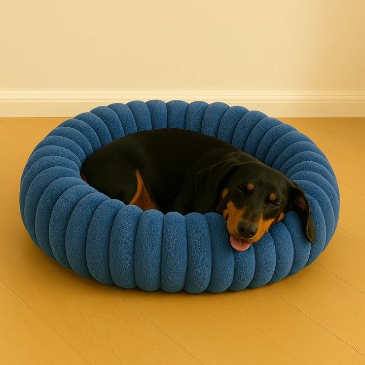 Cama para Cachorros Modelo Donut Premium Azul - da Ronron - Ronron Home