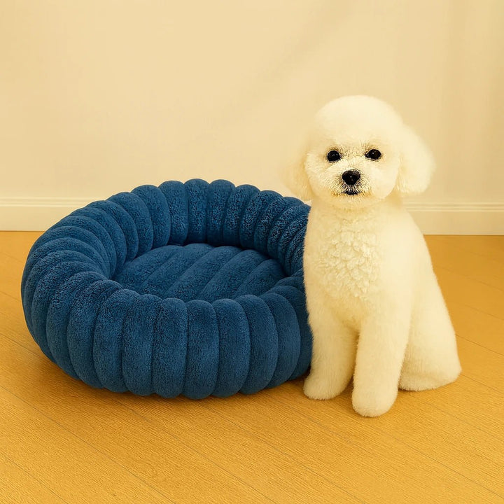 Cama para Cachorros Modelo Donut Premium Azul - da Ronron - Ronron Home