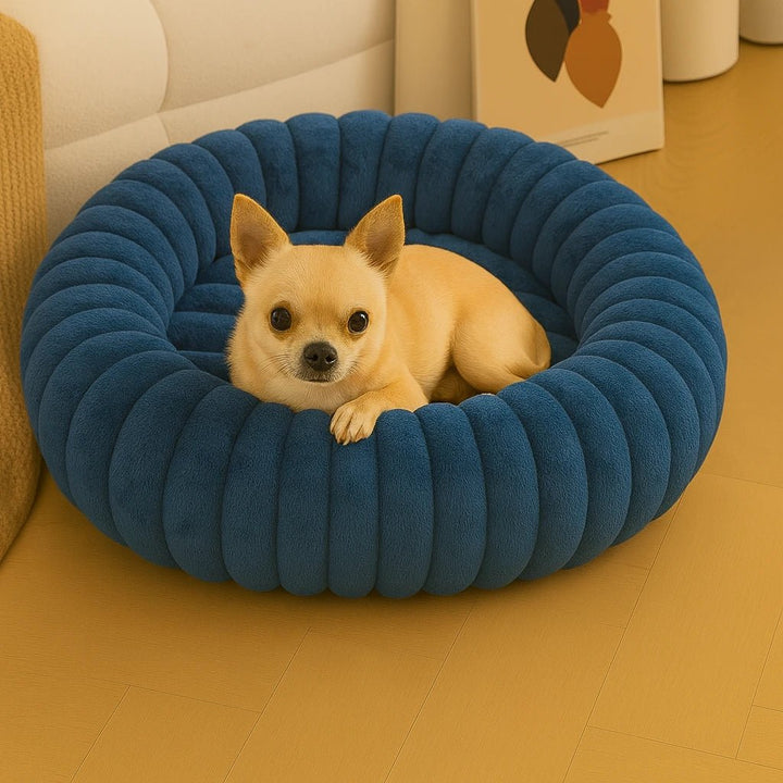 Cama para Cachorros Modelo Donut Premium Azul - da Ronron - Ronron Home