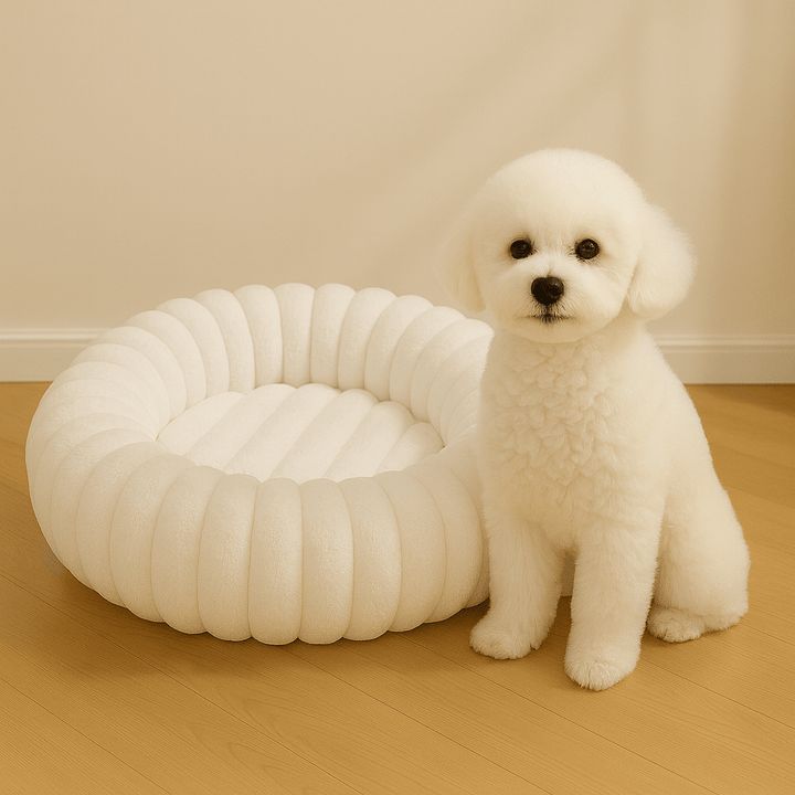 Cama para Cachorros Modelo Donut Premium Branca - da Ronron - Ronron Home
