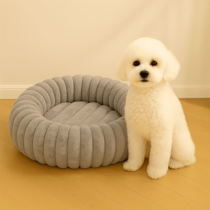 Cama para Cachorros Modelo Donut Premium Cinza - da Ronron - Ronron Home