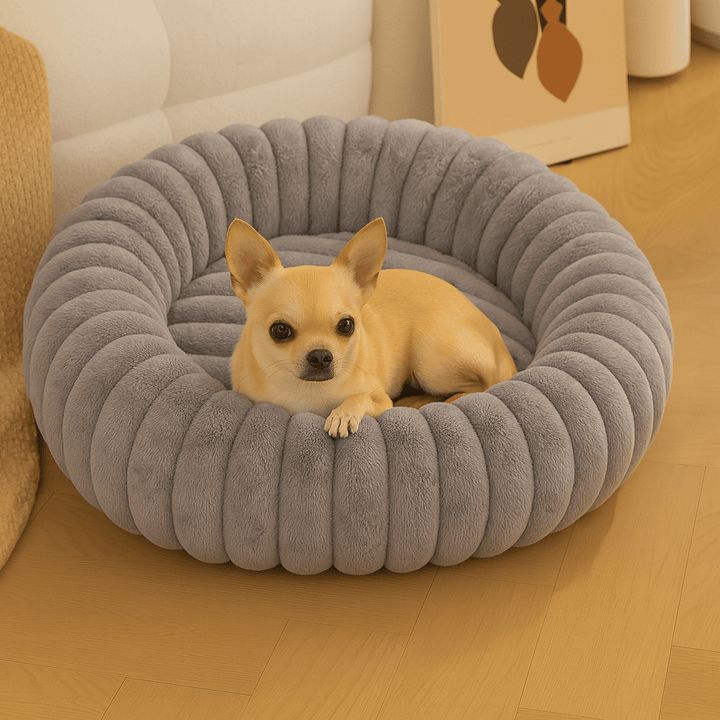 Cama para Cachorros Modelo Donut Premium Cinza - da Ronron - Ronron Home