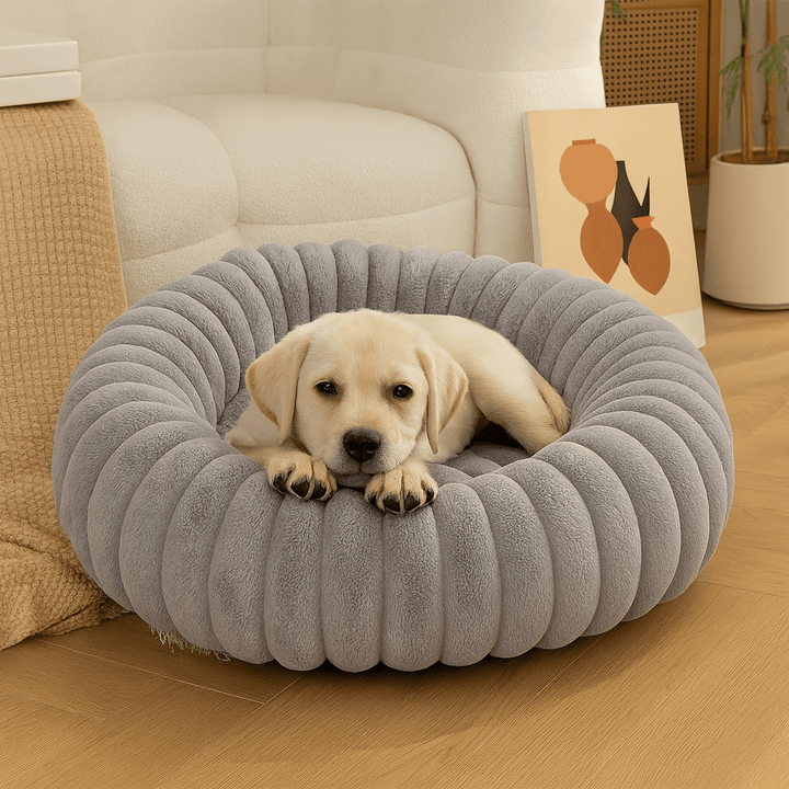 Cama para Cachorros Modelo Donut Premium Cinza - da Ronron - Ronron Home
