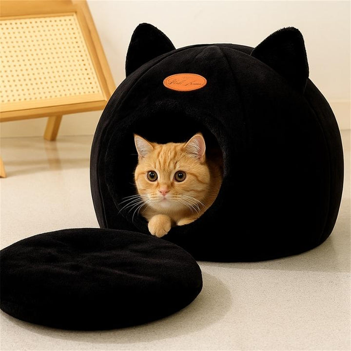 Cama para Gatos Confort Luxo Preta - da Ronron - Ronron Home