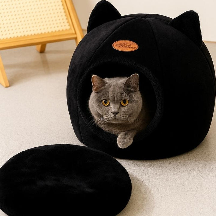 Cama para Gatos Confort Luxo Preta - da Ronron - Ronron Home