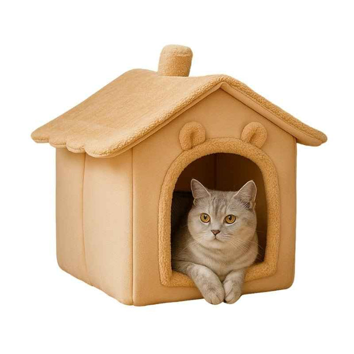 Cama para Gatos de Luxo Temática Coelho Marrom - da Ronron