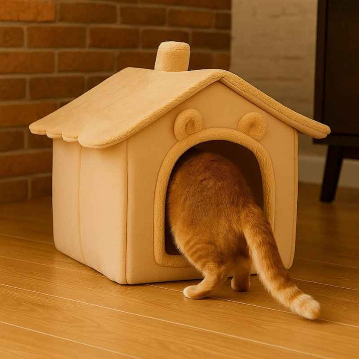 Cama para Gatos de Luxo Temática Coelho Marrom - da Ronron