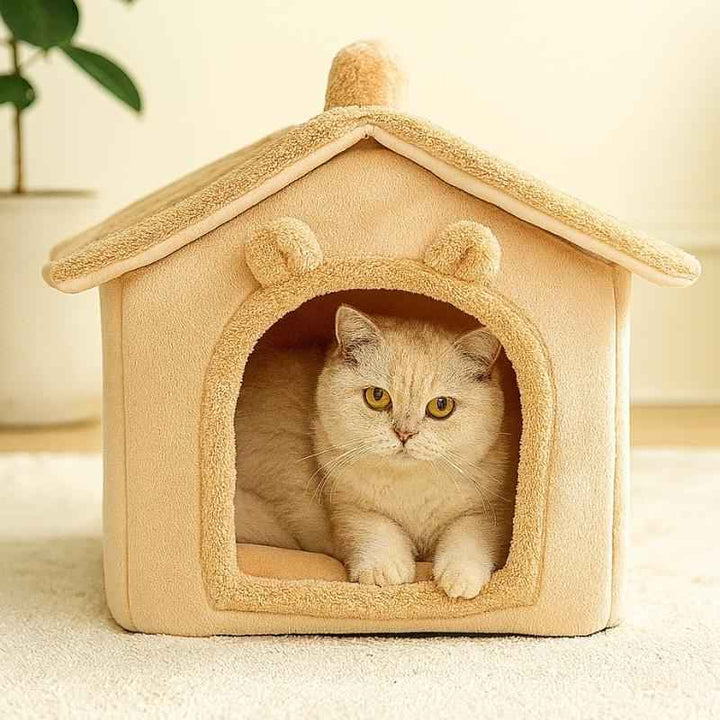 Cama para Gatos de Luxo Temática Coelho Marrom - da Ronron