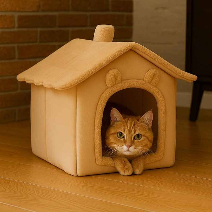 Cama para Gatos de Luxo Temática Coelho Marrom - da Ronron