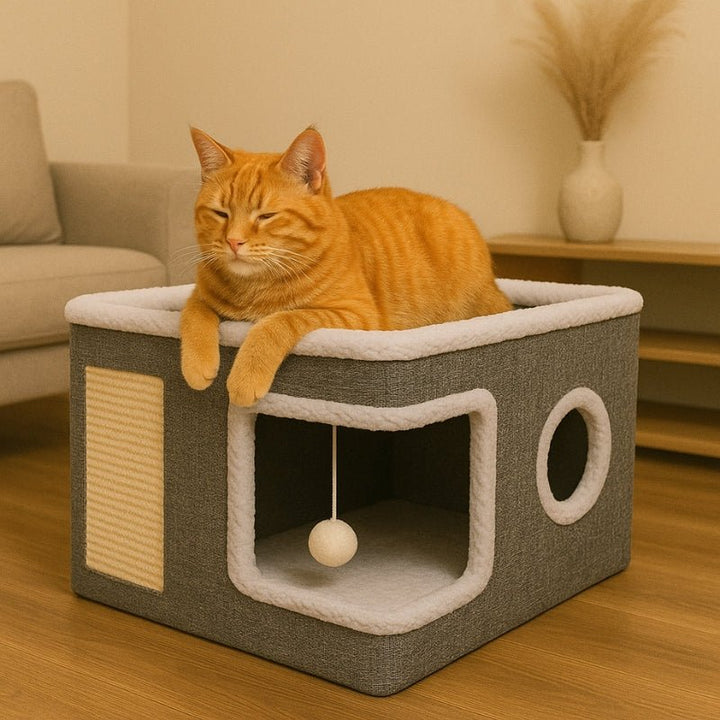 Cama para Gatos Premium Torre 4 Estações - da Ronron - Ronron Home