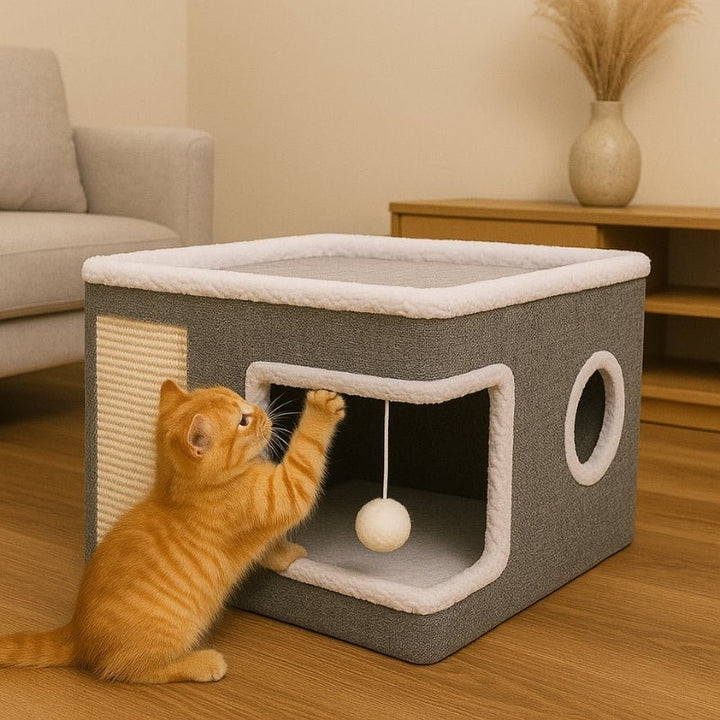 Cama para Gatos Premium Torre 4 Estações - da Ronron - Ronron Home
