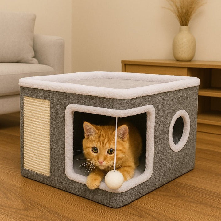 Cama para Gatos Premium Torre 4 Estações - da Ronron - Ronron Home