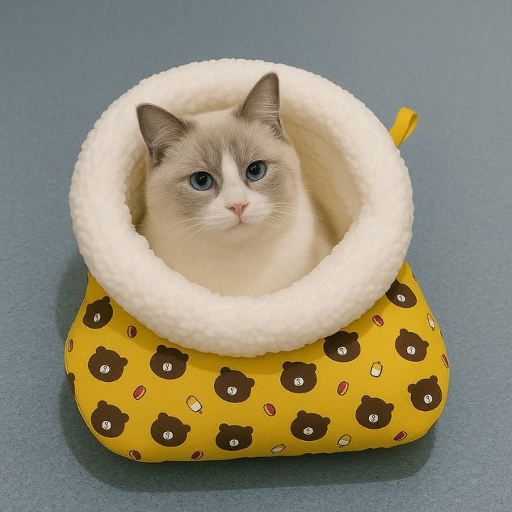 Cama para Gatos Saco Aventura Amarelo - da Ronron - Ronron Home