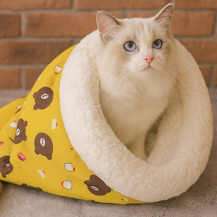 Cama para Gatos Saco Aventura Amarelo - da Ronron - Ronron Home
