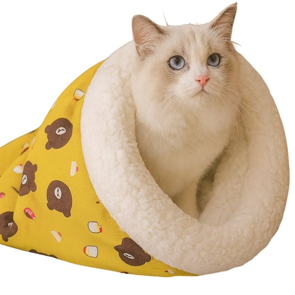 Cama para Gatos Saco Aventura Amarelo - da Ronron - Ronron Home