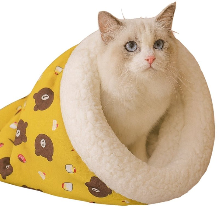 Cama para Gatos Saco Aventura Amarelo - da Ronron - Ronron Home