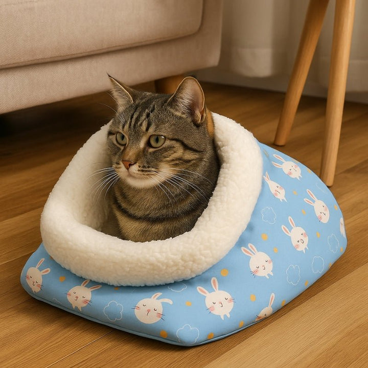 Cama para Gatos Saco Aventura Azul - da Ronron - Ronron Home