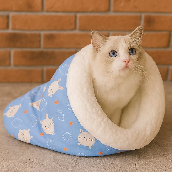 Cama para Gatos Saco Aventura Azul - da Ronron - Ronron Home