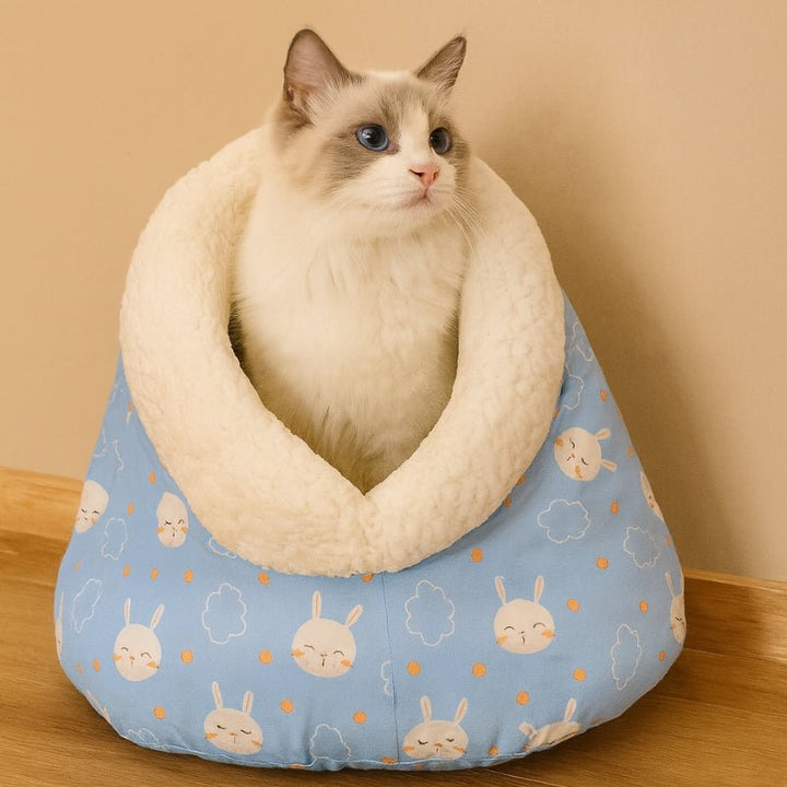 Cama para Gatos Saco Aventura Azul - da Ronron - Ronron Home