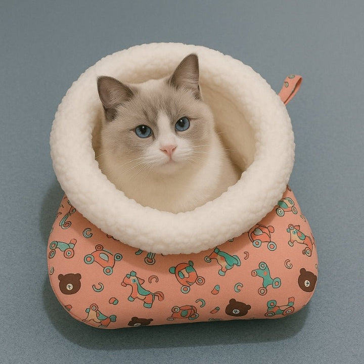 Cama para Gatos Saco Aventura Rosa - da Ronron - Ronron Home