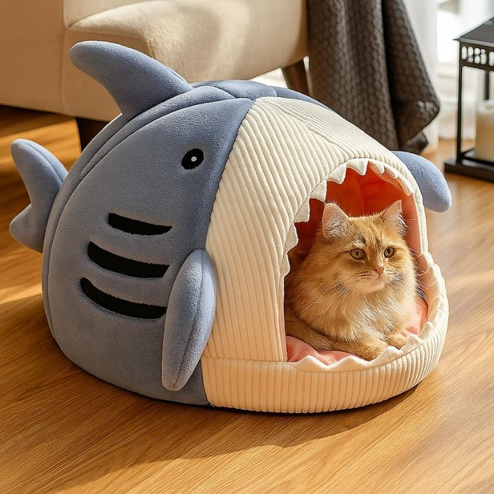 Cama Para Gatos Temática Tubarão Azul – Da Ronron - Ronron Home