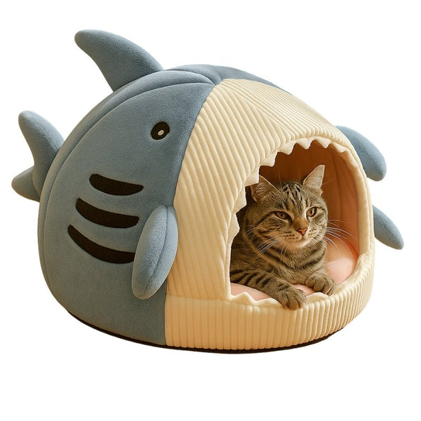 Cama Para Gatos Temática Tubarão Azul – Da Ronron - Ronron Home