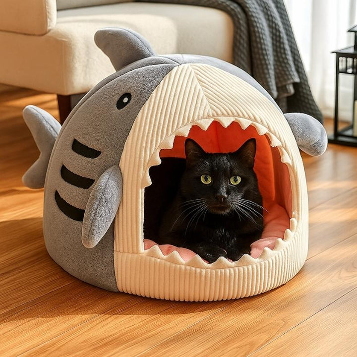 Cama Para Gatos Temática Tubarão Azul – Da Ronron - Ronron Home
