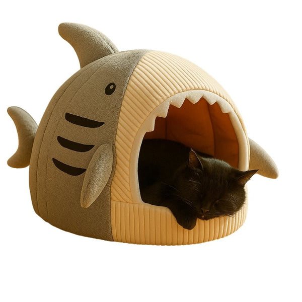 Cama Para Gatos Temática Tubarão Cinza – da Ronron - Ronron Home